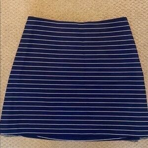 Express Navy & White Striped Skirt